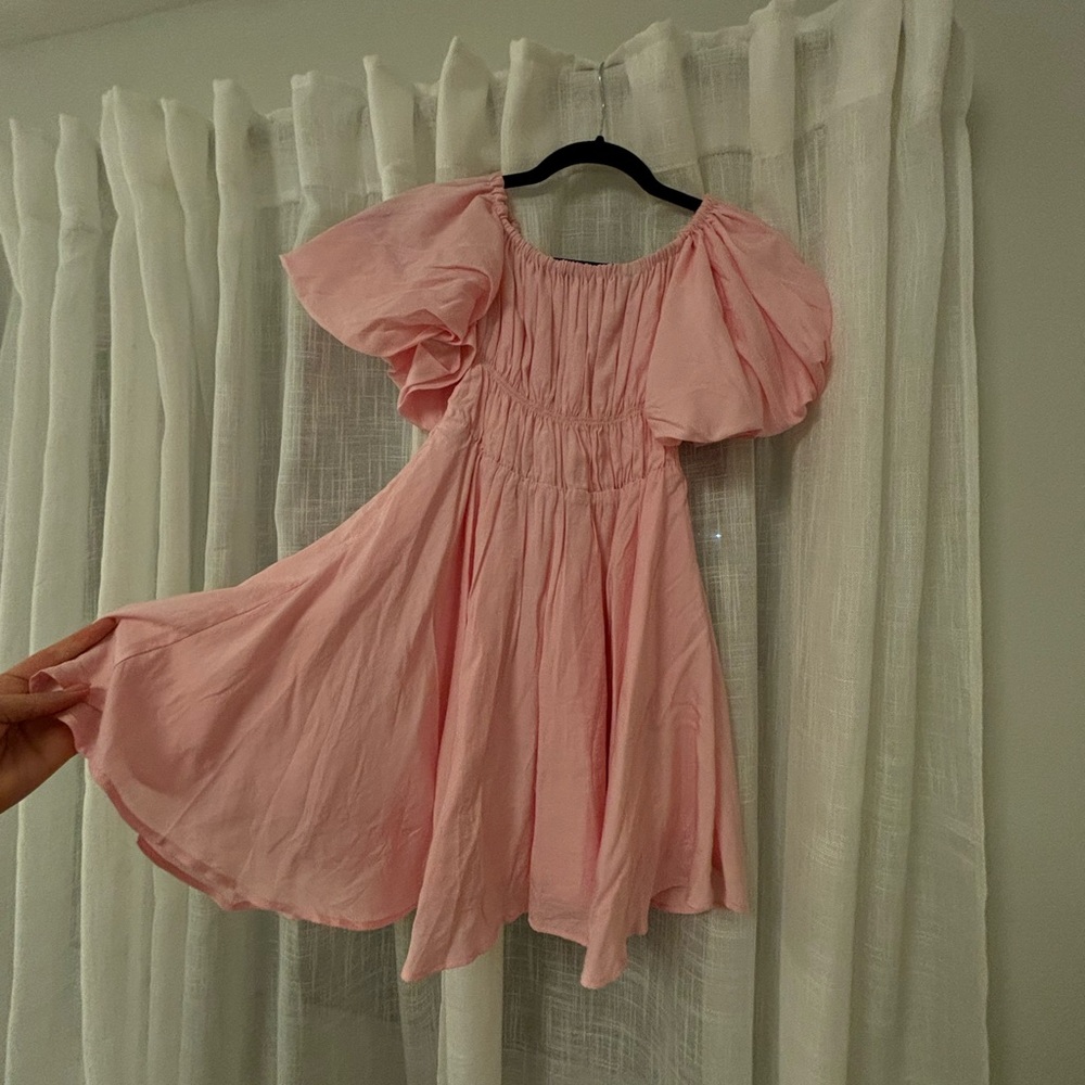 2 dresses, Pink and White Off-Shoulder Dress
